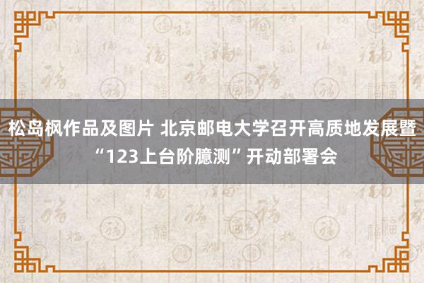 松岛枫作品及图片 北京邮电大学召开高质地发展暨 “123上台阶臆测”开动部署会