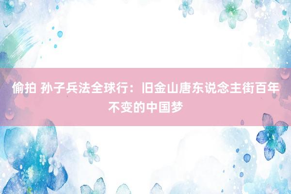 偷拍 孙子兵法全球行：旧金山唐东说念主街百年不变的中国梦