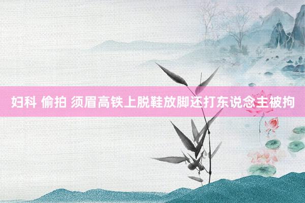 妇科 偷拍 须眉高铁上脱鞋放脚还打东说念主被拘
